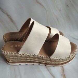 Women's white Esprit Katalina Platform sandals size 8.5